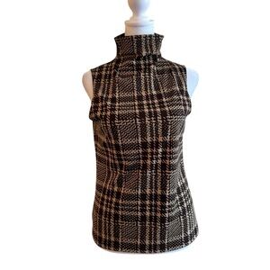 Vintage Casual Corner Sleeveless Top Small Mock Neck High Collar Retro XS
